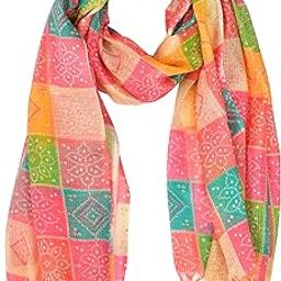 Rajasthani Multicoloured Cotton Bandhani Dupatta for Festivals-image-74