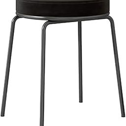 INDIAN DECOR. 38226 Breakfast Stool Modern Dressing Stool, Metal Round Stool Bedroom Living Room Shoe Changing Stool Stable Durable Stacking Stools - Black Cushion - Black Frame-image-43