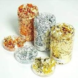 AK Gold Leaf Gold Foil Flakes/Resin, Jewelry Making, Imitation Gold Foil Flakes Metallic Leaf for Nails, Painting, Crafts, Slime and Resin Jewelry Making Gold, Silver, Copper-image-61