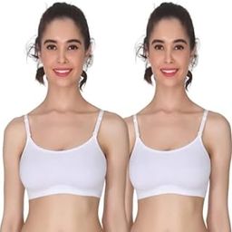 Women's Cotton Non Padded Wire Free Sports Bra Full Coverage Slip-on Bra with Adjustable Strap Combo Pack-picture-18