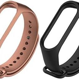 Estrenar Mi Band 3 Strap - Mi Band 4 Strap Original Soft Silicone Adjustable Replacement Wristband Straps, Belt, Bands for Xiaomi M3 & M4 Fitness Band (Black, Brown - Pack of-2)-picture-13