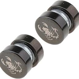 Club Bollywood®1 Pair Non Piercing Clip on Magnetic Ear Stud Men Fake Earrings Scorpion| Fashion Jewelry | Earrings|1 Pair Magnetic Earrings-picture-17