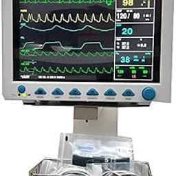 Ndola Patient Monitor Standing Monitor Desk Stand with Basket Use for All 5 para Moniters CMS-8000, CMS-9000, Aqua-12 All Moniters Use Stand with Basket, 1 Piece Stand-18