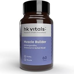 HealthKart hk vitals Muscle Builder (60 Tablets) | Blend of Ashwagandha, Shatavari and Safed Musli | For Immunity, Muscle Strength and Vitality-15