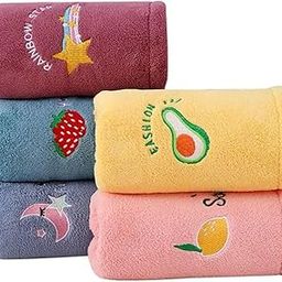 DIVYAM Microfiber Hair Towel Wrap for Women – Easy Dry Hair Drying Cap with Elastic Loop – Super Absorbent Lightweight Non-Slip – Set of 2, Multicolor 25x65 cm-107
