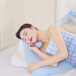 UJEAVETTE Desk Napping Pillow Catnaps at Work Plane Headrest Pillow for Travel Reading Blue-image-12