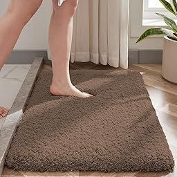 ishro home Premium Fuzzy Shag Carpet for Hall, Rugs for Living Room, Carpets for Living Room | Machine Washable – Soft, Stylish, and Built to Last | (16X24 Inches, Brown)-image-0