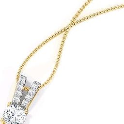 925 Sterling Silver Solitaire Gold Rhodium Plated Necklace Jewelry Gift for Girls & Women I 6 Months Warranty* I 18" Chain-image-56