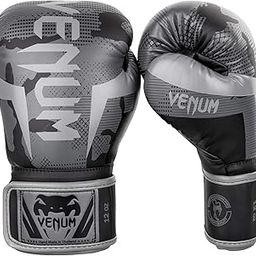 Venum Elite Boxing Gloves - Black/Dark camo-image-47