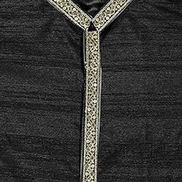 Pulse Weaves Premium Menswear Unstitched Kurta Fabric - Poly Raw Silk, Santun Silk & Fabulous Embellishment Lace, 3 Meters, 44-Inch Width, Up to 5XL-image-90
