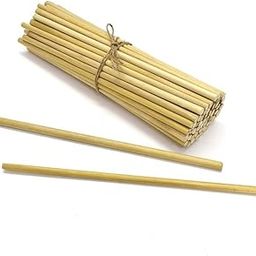 MSGH Crafts Bamboo Sticks, Wooden Bamboo Sticks for Multi Purpose, Skewers, Wooden Round Craft Stick, Pack of 100 (9 Inches)-image-9