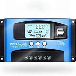 SolaMr Solar Charge Controller 40AMP Solar Panel Battery Regulator 12V/24V Auto with LCD Display Dual 5V USB Adjustable Parameter Fits for Open,AGM,Gel Lead Acid Batteries-57