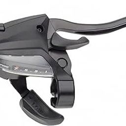 Shi-Mano Gear Shifter of 7 Speed Right Hand with Integrated Aluminium Brake Lever with Inner Wire Cable Suitable for All Gear Cycles-image-1