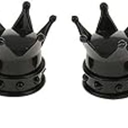 ATORSE® 4X Black Crown Car Tire Air Stem Valve Caps Wheel Airtight Screw Cover Dust-image-64