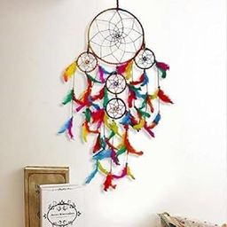 UVID Art and Craft Supplies Feather Dream Catcher (25 inch, Multicolor)_BZ_UVID5RingMultiDreamcatcher-image-49