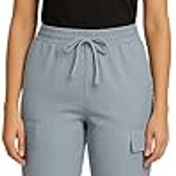 Casual Cargo Pants with Drawstring, Sky Blue, Elastic Waist with Side Pockets-image-16