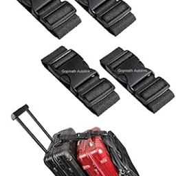 Gopinath Autolink 4PCS Add a Bag Luggage Strap,Adjustable Suitcase Belt Hook Straps Accessories for Travel and Trip - 1.5" x 20"-89