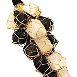 POWERFUL CRYSTALS Selenite White and Black Tourmaline Crystal Wall Hanging for Protection from Negative Energy House Warming Gift, Selenite and Black Tourmaline Door Hanger-image-85