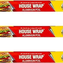 House Wrap Aluminium Foil Total 27 Meter for Food Packing, Cooking, Baking | Foil Paper for Food Wrap 11 Microns Thickness-image-91