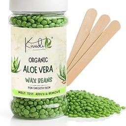 KIRUDI Aloe Vera Hard Wax Beans 500g with Wooden Spatula – Stripless Painless Wax for Hair Removal, Face, Body, Bikini & Underarms – Natural Formula for Men & Women – Bulk Refill Bottle-image-51