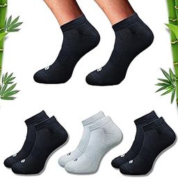 Premium Bamboo Unisex Socks - Low Cut (Set of 3: Black + Light Grey + Black) | 88% Bamboo Fabric, Anti-Bacteria.-picture-38