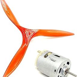 INVENTO 1Pcs 6V - 12V Toy Hobby DC Motor 27x33mm + 5 inch 3 Blade Fan Propeller Prop Shaft DC Motor Hobby DIY Science Projects-image-88