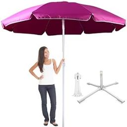 RAINPOPSON Outdoor Garden Umbrella 7FT With Stand Big Size Garden Patio Umbrella C1_27-26