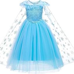 SILAYI BY RENU MEHRA Lil Princess Net Girl's Blue Frozen Elsa Gown_2-8 Years-image-8