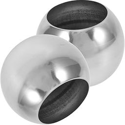 ifundom 2pcs Stainless Steel Mirror Polished Sphere Reflective Hollow Gazing Globe Ornaments for Garden and Patio Decoration Contemporary Outdoor Decor-image-20