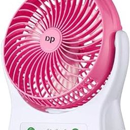 DP 7605 (RECHARGEABLE PORTABLE USB FAN) Built-In LED Night Light-picture-16