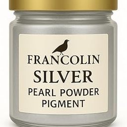 Francolin | Silver | Mica/Pearl Powder Pigment | Non Toxic | Vibrant Metallic Glowing | for Soap, Epoxy Resin, Painting, Nail Art & Craft, Cosmetic, Slime | 20g-picture-23