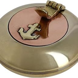 Decor Hub Brass Small Cigarette Accessories Brass Metal Pocket Ashtray with Lid Best Gifts Ideas for Adult-image-31