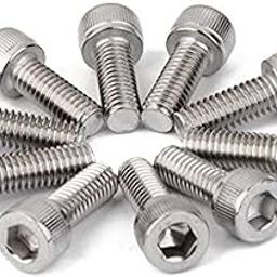 SYLIX ® 1/4x1'' Inch Stainless Steel Socket Head Allen Cap Screw | Allen Socket Head Cap Screw With Nut, Bolt, Washer & Spring Washer, Fully Thread (25pcs Set)-image-55