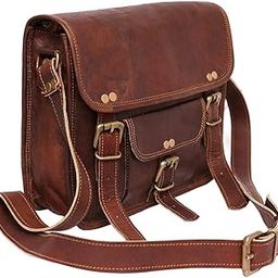 Vintage Handmade Leather Laptop Crossover Messenger Bag-image-38