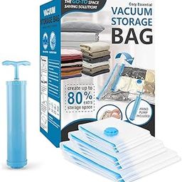 ABOUT STORAGE Vacuum Stoage Bags (2.Pcs JUMBO 70 Cms x 100 Cms) Smart Saver Bags + 1 Hand Pump | Lifetime Reusable Vacuum Storage Space Saver Bag for Clothes Blankets Pillows and Travels 2.Pcs Pack-image-27