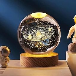 Miramar Galaxy Crystal Ball Night Light,2.4 Inch Glass Ball Night LED Lamp with Woodern Base,Decorations Gifts for Men,Women,Kids,Boys,Girls,Teens (Galaxy Light)-30