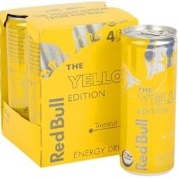 RED BULL Energy Drink - Tropical Flavour, Yellow Edition, 4x250 ml Multipack-image-12