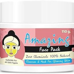Amazing Face Pack, DE-TAN with Saffron, Multani Mitti, Chia Seeds, Flax Seeds and White Chandan for Smooth, Bright Skin, Reduces Pigmentation and Wrinkles & D- TAN 110gm-image-21
