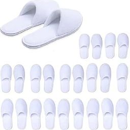 Doberyl JackPro Comfort White Disposable TerryTowels Slippers for Home spa Party Guest Salons Hotels Hospitals Chappal Bedroom Sandal and Home and Travel Close Toe (Free Size)-64