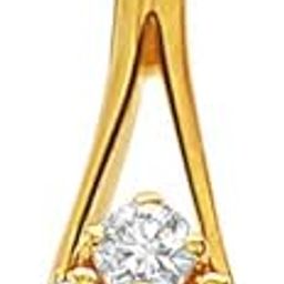 18K Yellow Gold Diamond Pendant-image-59