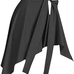 ujeavette Women's Yoga Wrap Skirt Black Tennis Tie up Skirt for Jogging Athletic Dance-picture-12