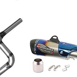 Vagary Full Exhaust Bend Pipe With Alpha Multi Bike Exhaust Silencer for Bajaj Pulsar NS 200, Pulsar 180-2