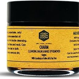 The Green Loom CHARM Cleansing Balm | For Clean, Smooth & Dewy Skin | Makeup Remover Balm |Non Greasy Makeup Cleanser Face Scrub | Cleanses Dirt, Makeup & Sunscreen | For All Skin Types | 60 ml-image-21