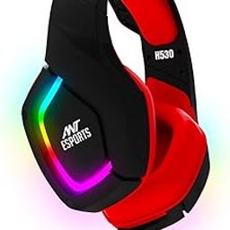 Ant Esports H530 Multi-Platform Pro RGB Gaming Headsetfor PC / PS4 / PS5 / Xbox One / Switch1 with mic, Black Red-19