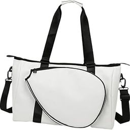 LOOM TREE Badminton Racquet Bag Large Racquet Cover Removable Adjustable Strap Handbag Beige | Tennis & Racquet Sports | Tennis | Bags-image-87