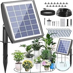 LIODUX Solar Irrigation System, 2024 Drip Irrigation Kit for Potted Plants, Solar Automatic Drip Irrigation System, Garden Watering System with Timing Modes for Outdoor Gardens Vegetables Greenhouses-image-40