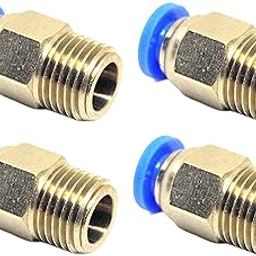 INVENTO 4Pcs PC4-M10 10mm Threaded Pneumatic Push Fitting Connector for 4mm OD Pipe Tube For 3D Printer Extruder Bowden Ender 3-26