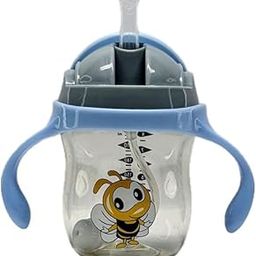 KIDS BASIC Baby Sippy Cup with Handles | BPA Free with Soft Silicone Weighted Straw | 240 ML Sipper Spill Proof Sipper for Baby-image-24