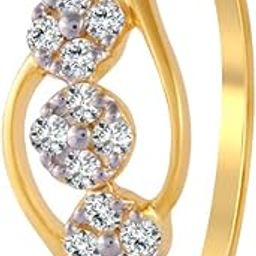 18 Kt Yellow Gold And Diamond Ring Size_14 For Women-image-11