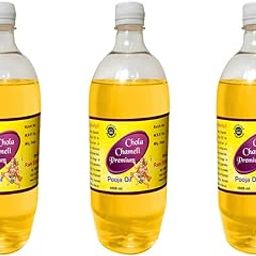 DEVPUSP Chola Chameli Premium JasminePooja Oil 1000ML Pack of 3 for Hanuman Ji God Worship, Pooja, Hawan, Sankat Mochan Balaji Pooja Oil-29